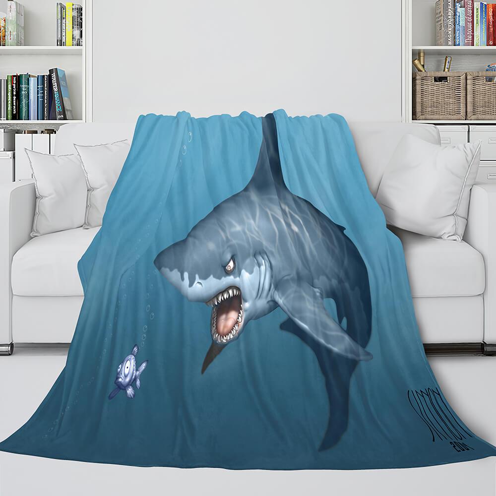 Animal Shark Flannel Fleece Blanket