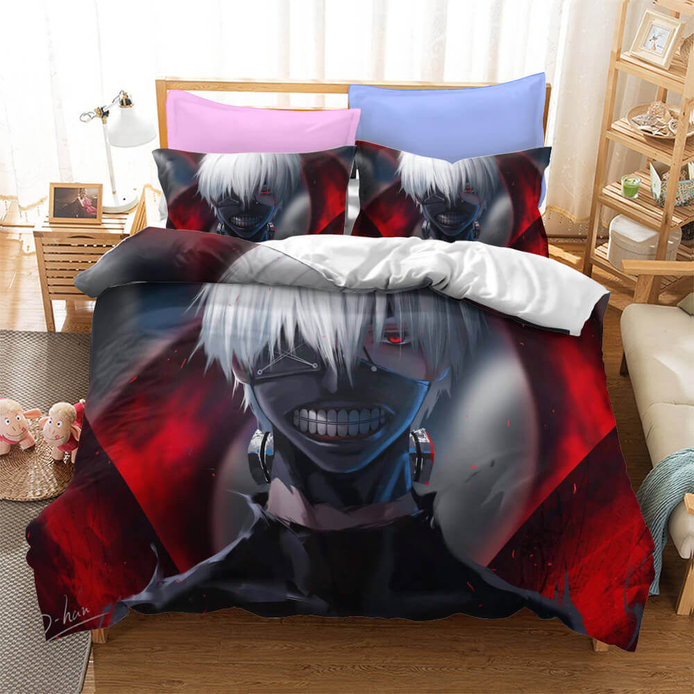 Anime Tokyo Ghoul Cosplay UK Bedding Set Duvet Cover Bed Sheets Sets