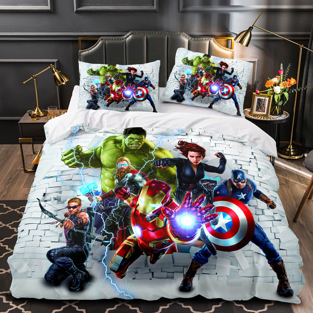 Marvel Avengers Cosplay UK Bedding Set Quilt Duvet Cover Bed Sets