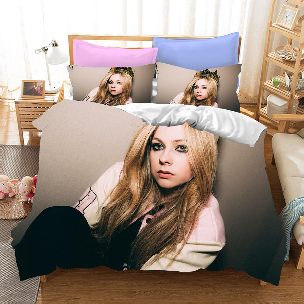 Avril Ramona Lavigne Cosplay Bedding Set Duvet Cover Bed Sheets Sets