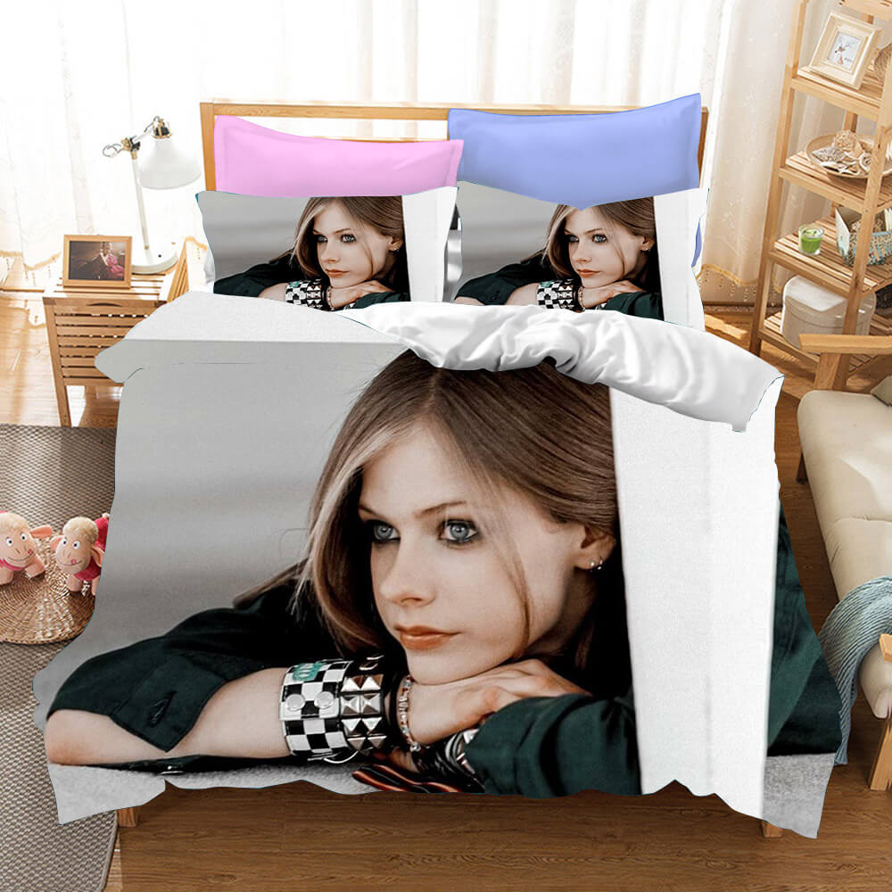 Avril Ramona Lavigne Cosplay Bedding Set Quilt Duvet Cover Bed Sets