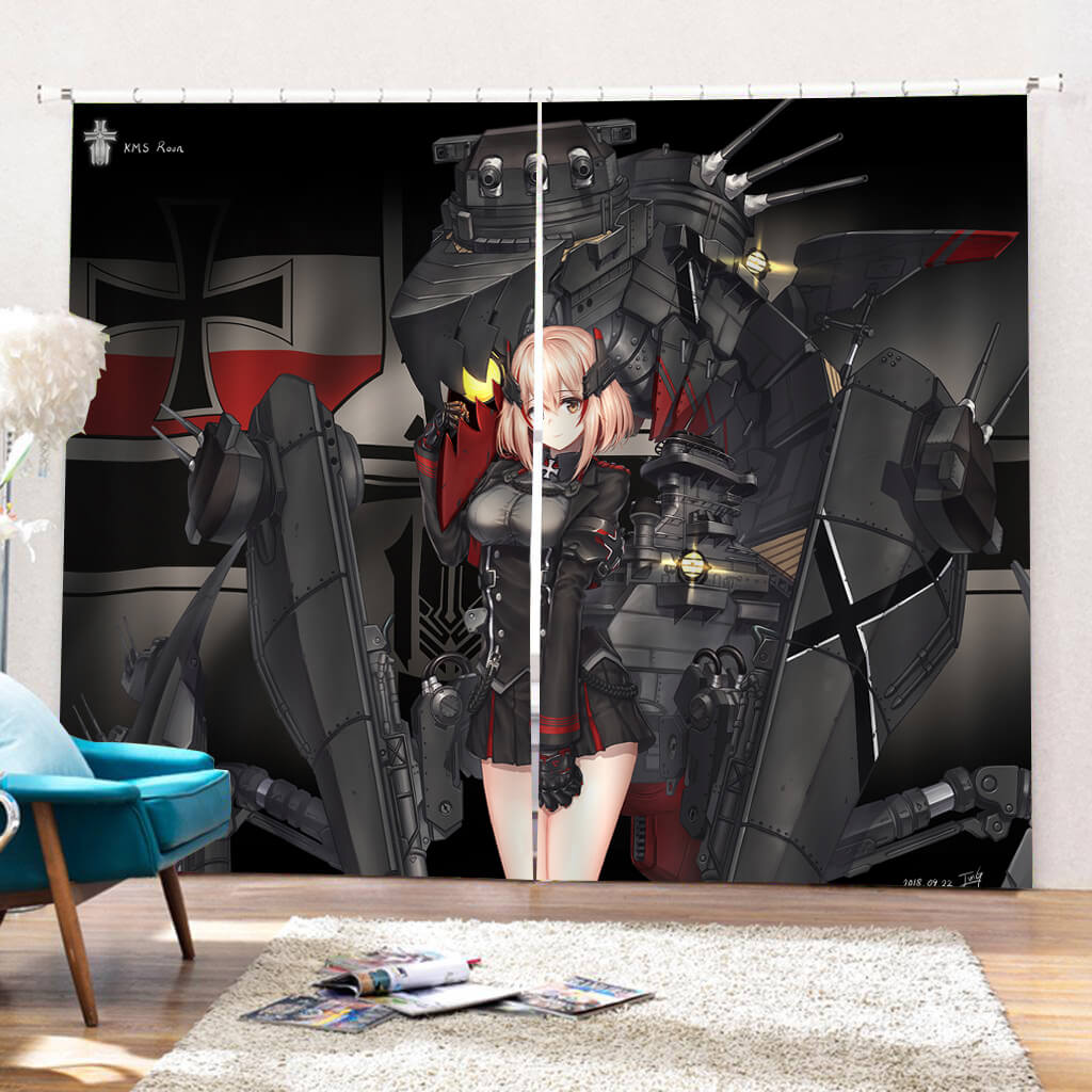 Azur Lane Curtains Cosplay Blackout Window Drapes for Room Decoration