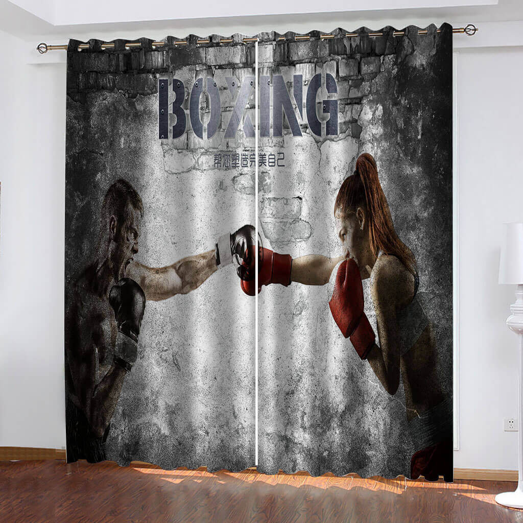 BOXING Curtains Cosplay Blackout Window Drapes Room Decoration