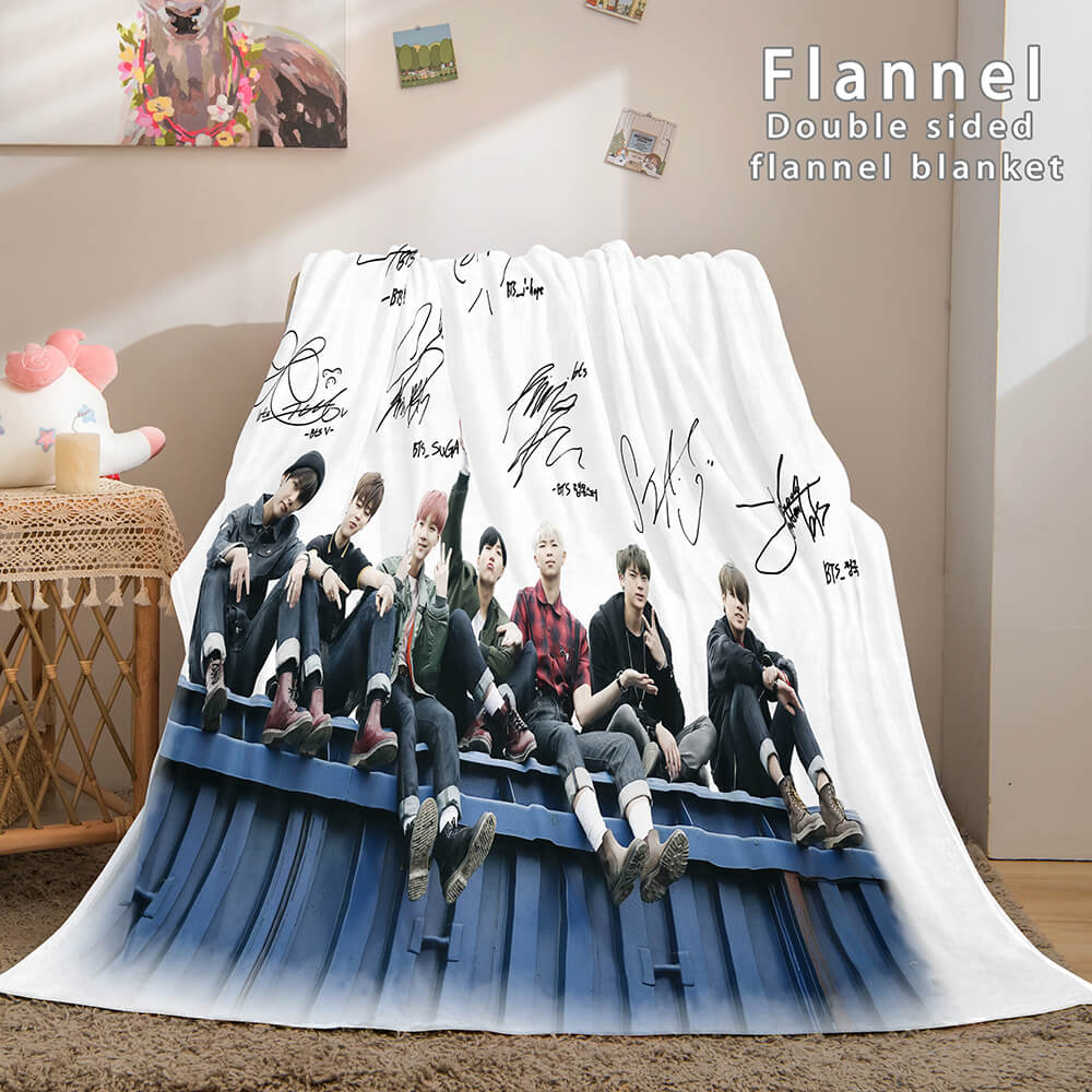 BTS Butter Bangtan Boys Cosplay Blanket Flannel Fleece Throw Blanket