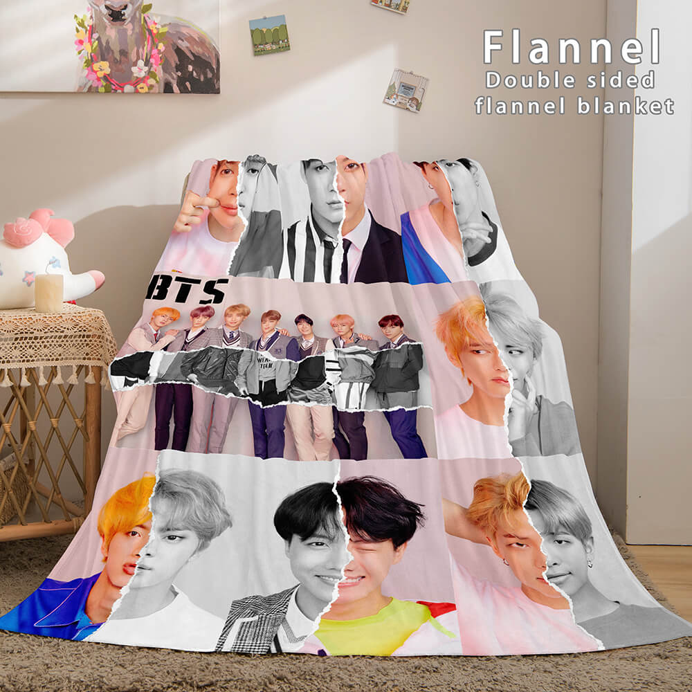 BTS Butter Bangtan Boys Cosplay Flannel Fleece Dunelm Bedding Blanket
