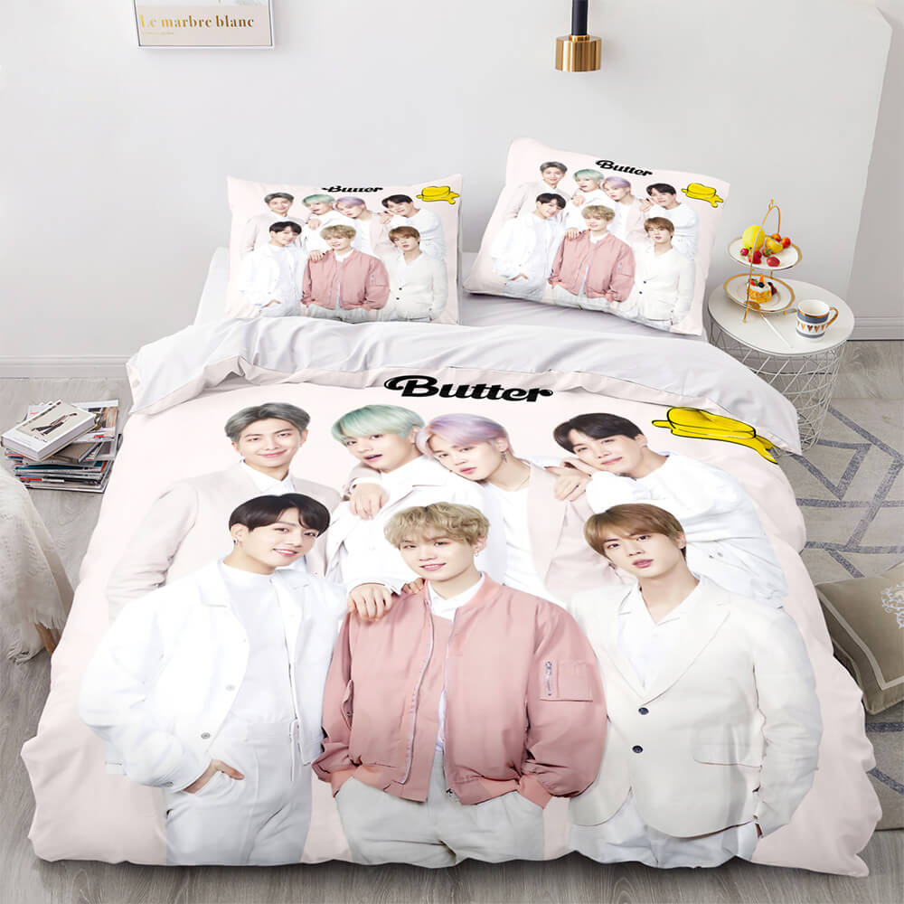 BTS Butter Cosplay UK Bedding Set Quilt Duvet Cover Bed Sheets Sets