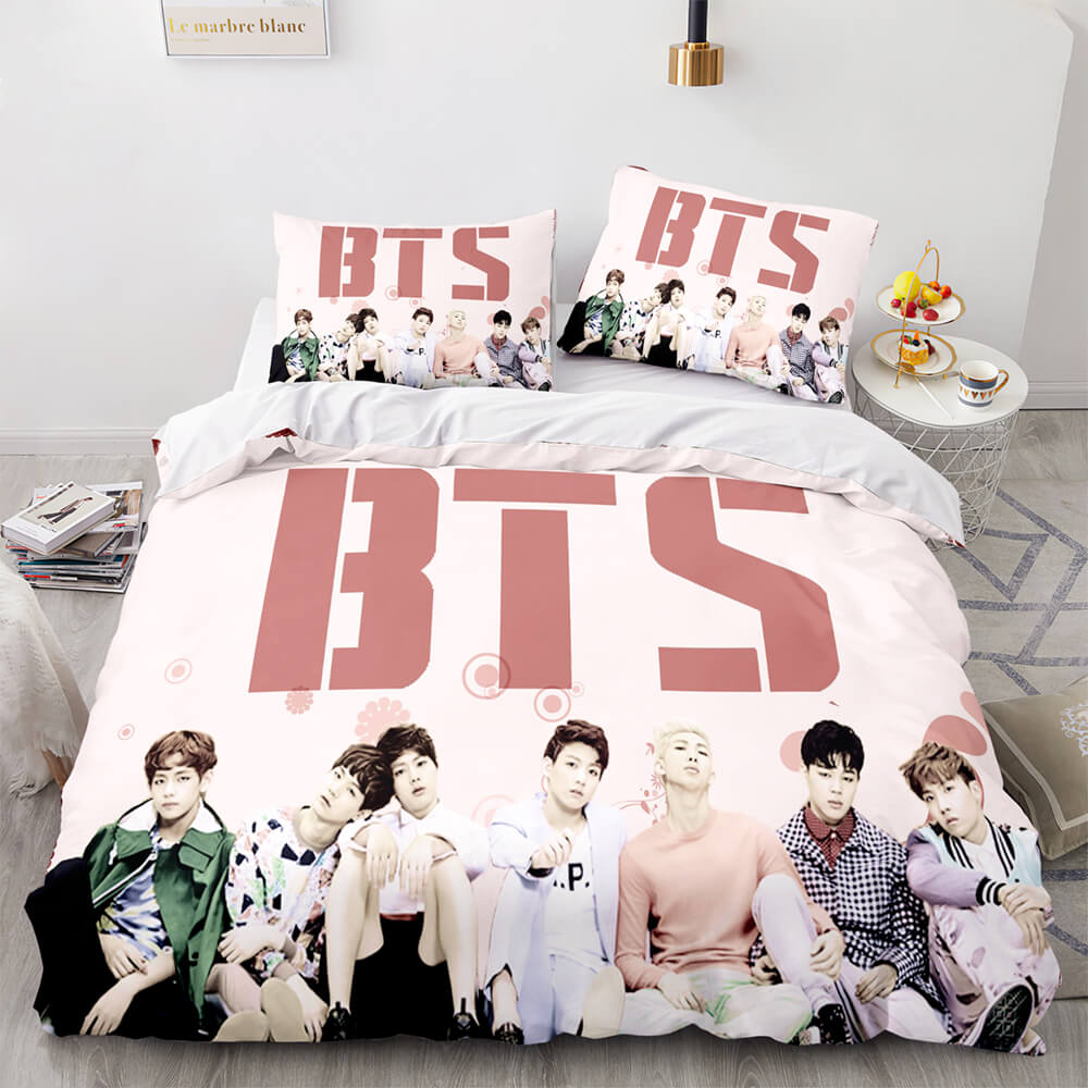 BTS Butter Cosplay Soft Bedding Set Quilt Duvet Cover Bed Sheets Sets