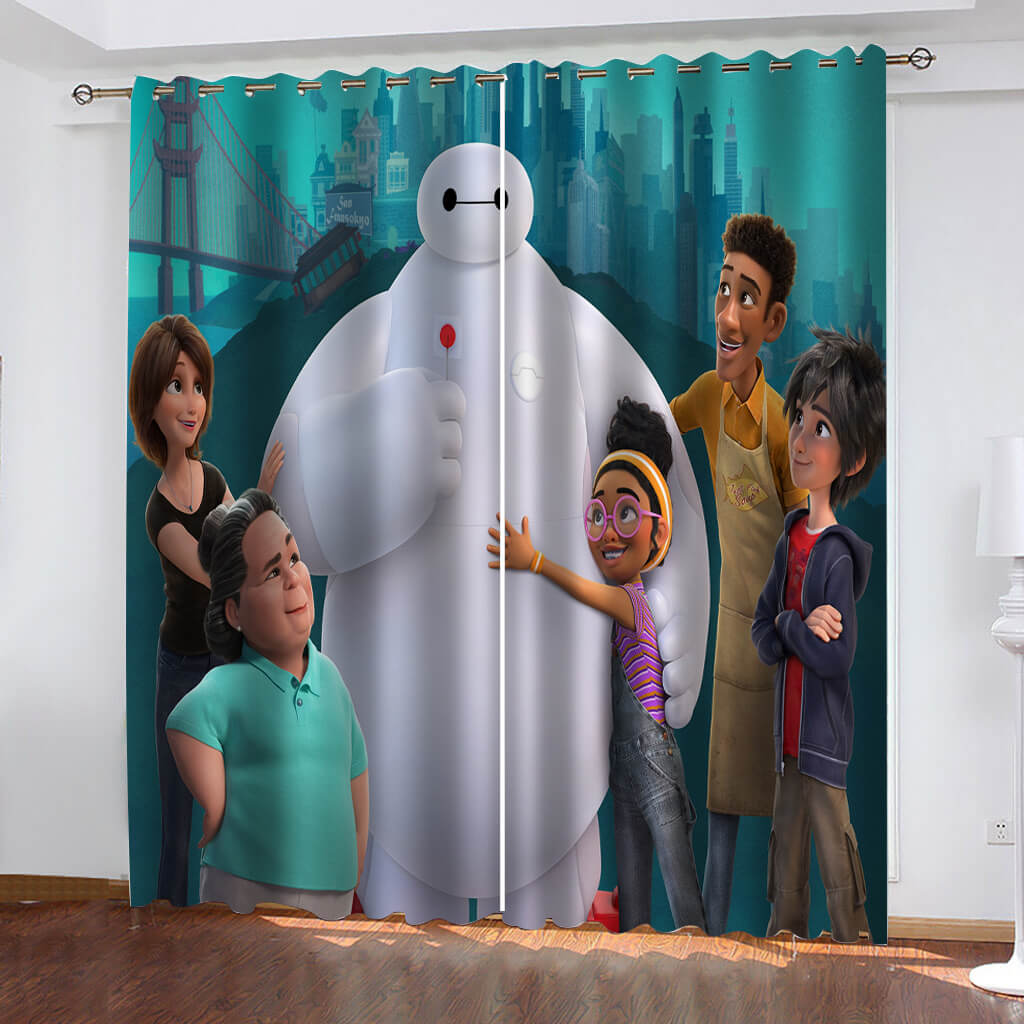 Baymax Curtains Blackout Window Drapes