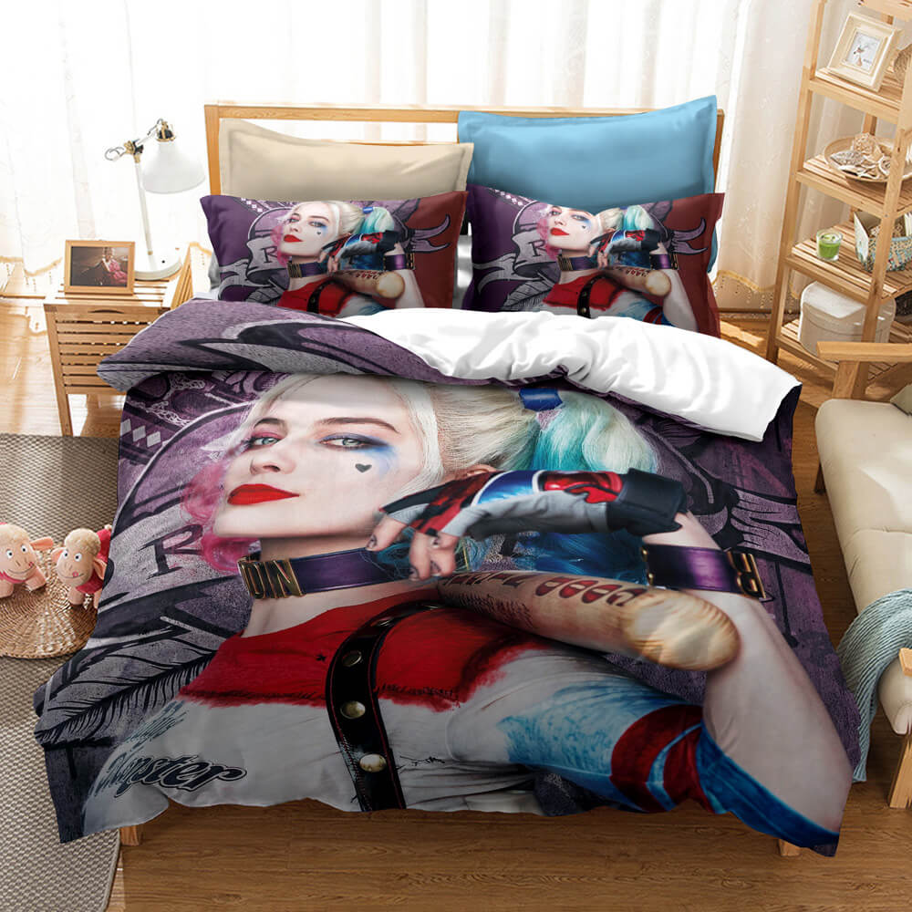Suicide Squad Harley Quinn Cosplay Bedding Sets Duvet Cover Bed Sets