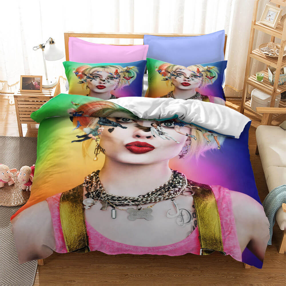 Birds of Prey Harley Quinn Cosplay Bedding Set Quilt Duvet Cover Sets