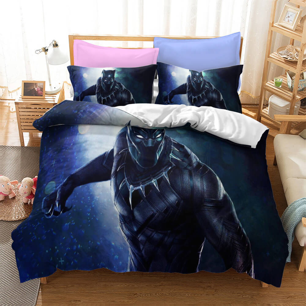 Black Panther Cosplay UK Bedding Set Duvet Cover Quilt Bed Sheets Sets
