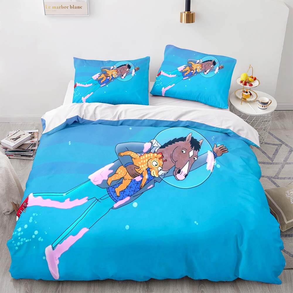 Cartoon BoJack Horseman Bedding Set Quilt Duvet Cover Bedding Sets