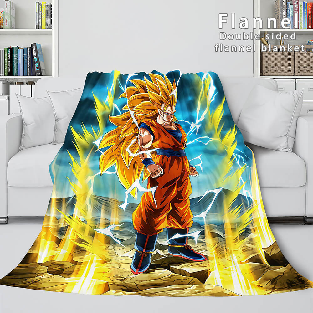 Cartoon Dragon Ball Flannel Fleece Blanket Throw Cosplay Quilt Blanket