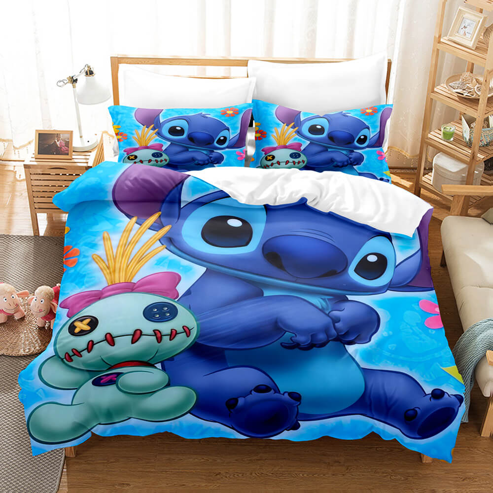 Cartoon Lilo and Stitch Cosplay Bedding Set Duvet Covers Bed Sets