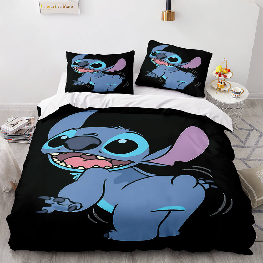 Cartoon Lilo and Stitch Cosplay Bedding Set Quilt Duvet Cover Bed Sets