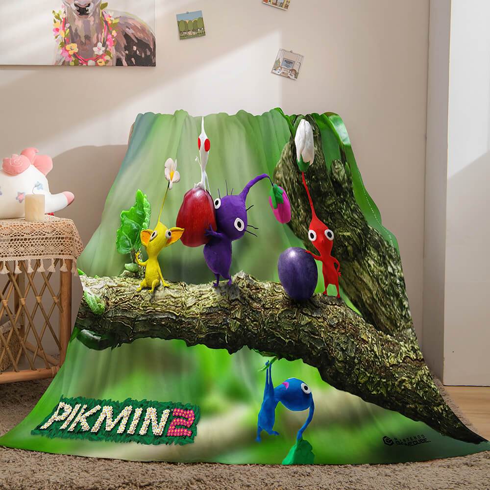 Pikmin Soft Flannel Fleece Blanket