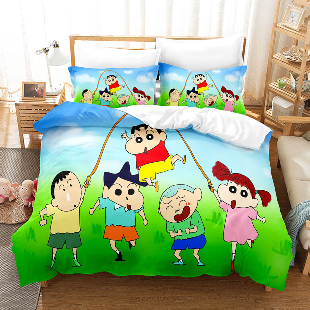 Crayon Shin-chan Kids Bedding Set UK Quilt Duvet Cover Bed Sheets Sets