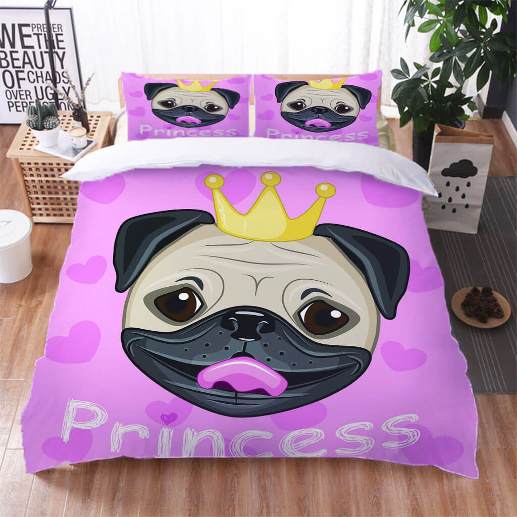 Cute Pets Dogs Puppy Bedding Set Duvet Cover Quilt Bed Sheet Sets