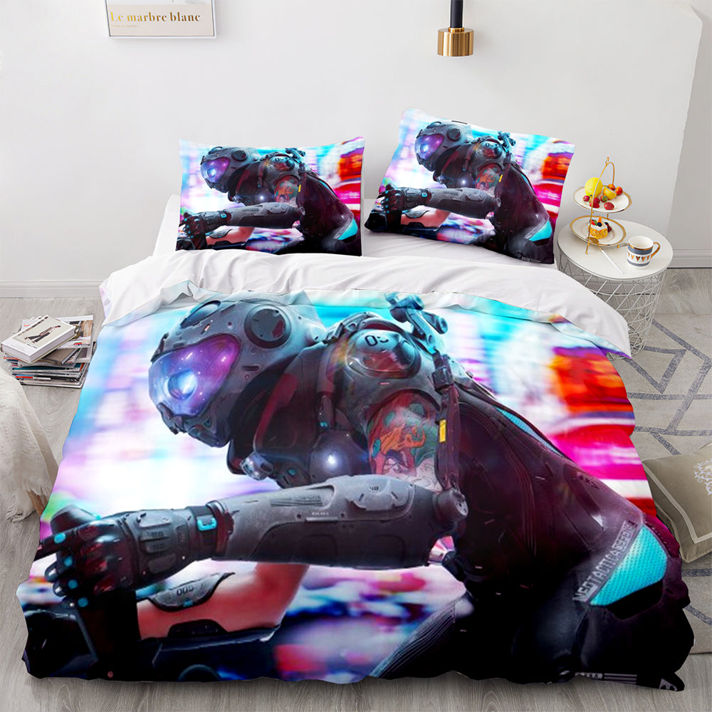 Cyberpunk Bedding Set Duvet Covers Cosplay Bed Sheet Sets