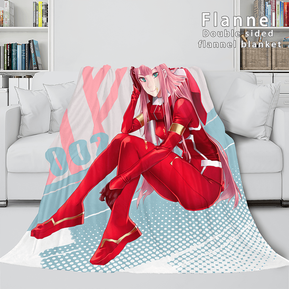 DARLING in the FRANXX Cosplay Flannel Fleece Blanket Wrap Nap Quilt