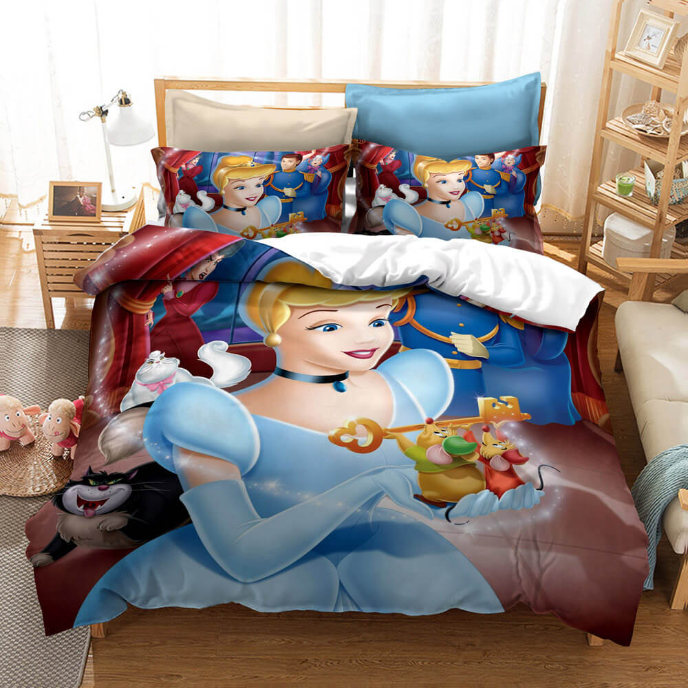 Disney Princess Cosplay Bedding Set UK Quilt Duvet Cover Bed Sets Gift