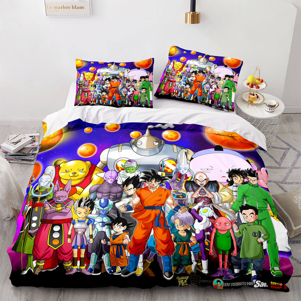 Dragon Ball Cosplay Bedding Set UK Quilt Duvet CoverS Bed Sheets Sets