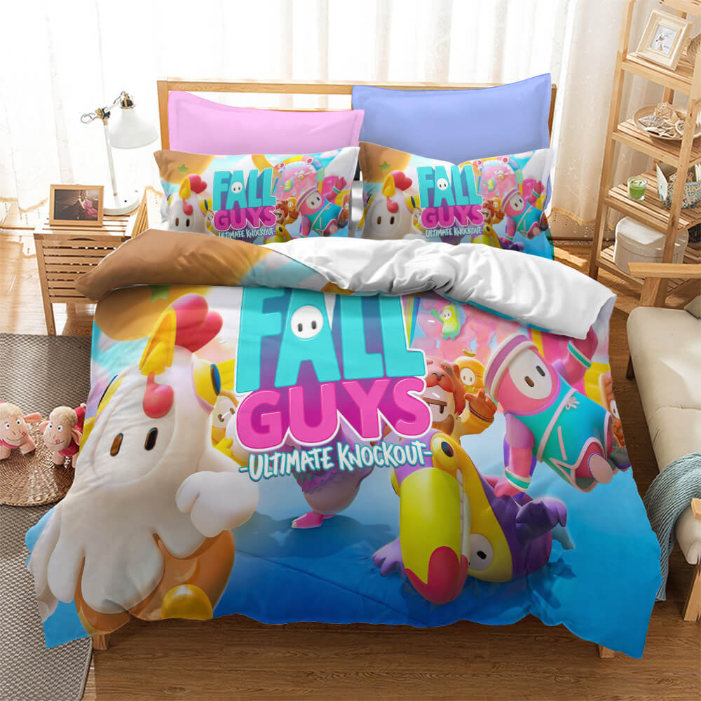 Fall Guys Ultimate Knockout UK Bedding Set Duvet Cover Bed Sheets Sets