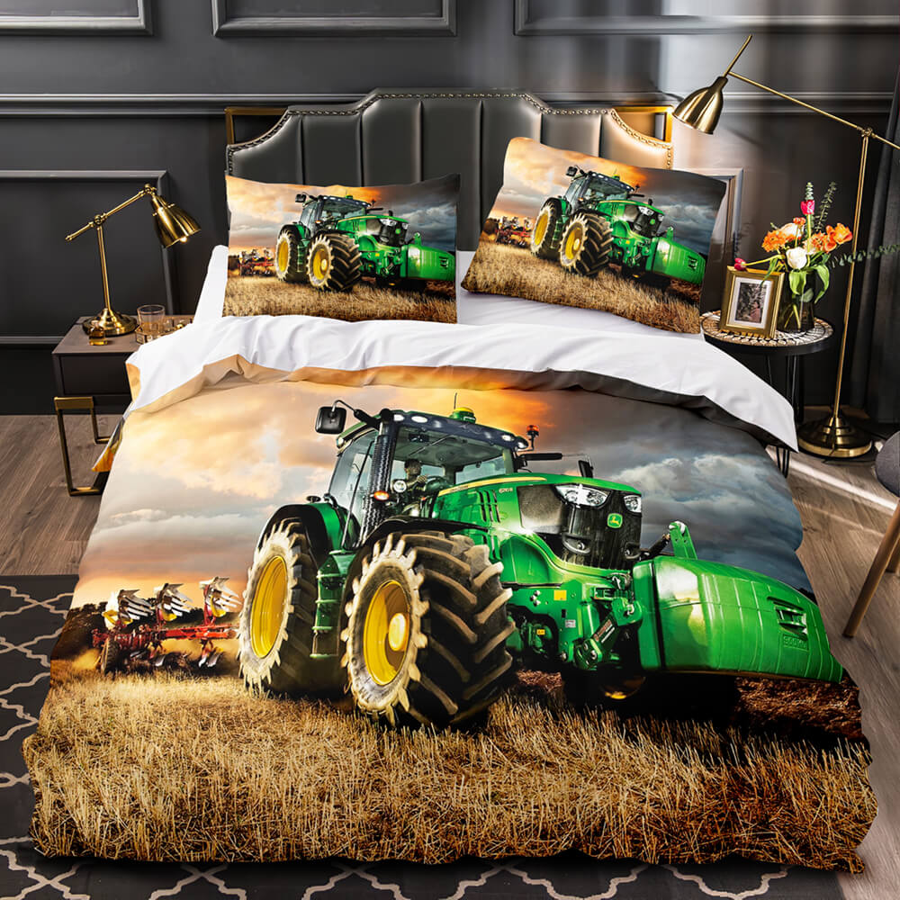 Farming Simulator Tractor Bedding Set Duvet Covers Bed Sheet Sets