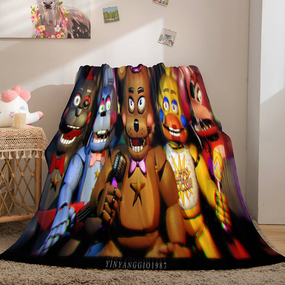 Five Nights at Freddy's Blanket Flannel Fleece Blanket Quilt Wrap Nap