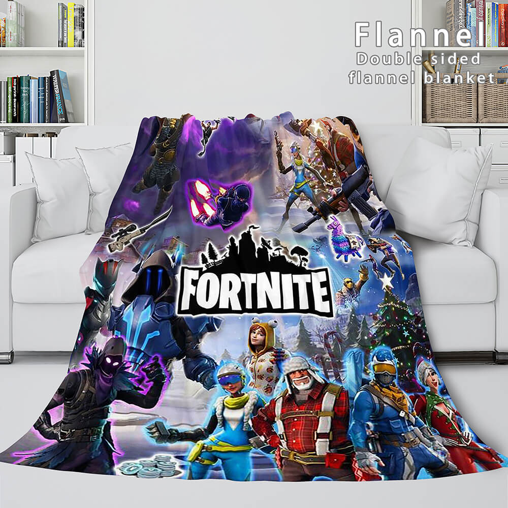 Fortnite Cosplay Flannel Blanket Throw Blanket Wrap Nap Quilt Blankets