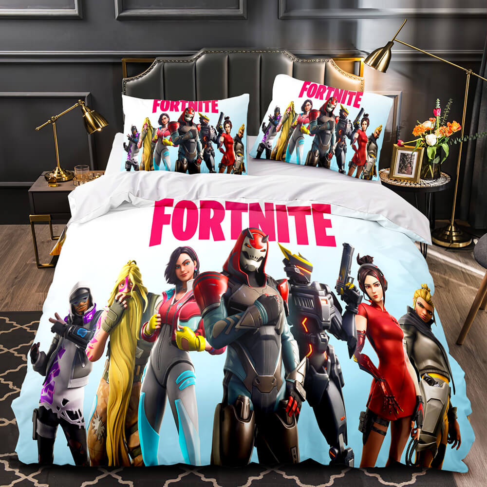 Fortnite Cosplay Kids Bedding Set Quilt Duvet Covers Bed Sheet Sets