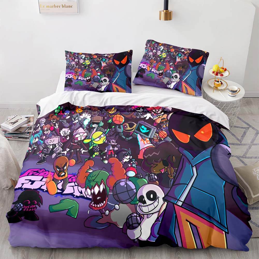 Friday Night Funkin Cosplay Kids Bedding Set Quilt Duvet Cover Bed Sets