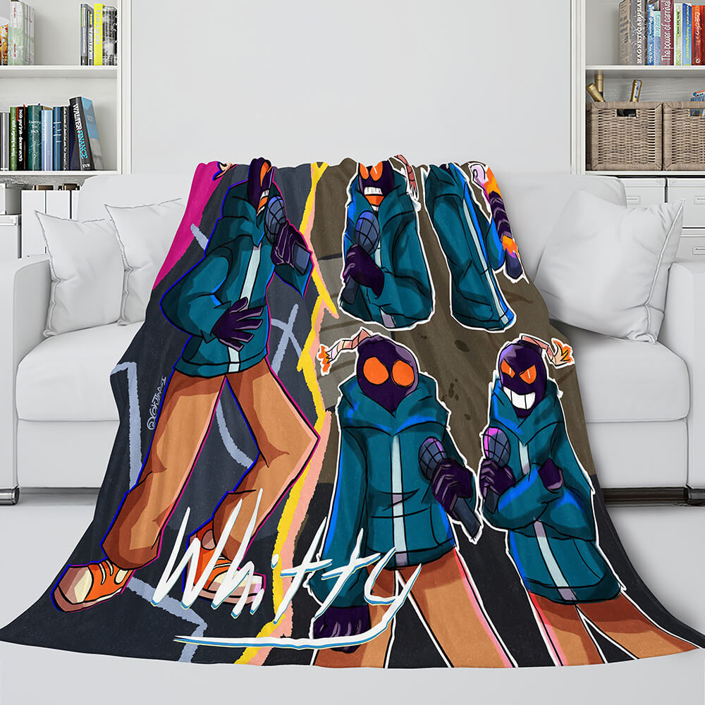 Friday Night Funkin FNF Whitty Flannel Fleece Blanket Quilt Blanket