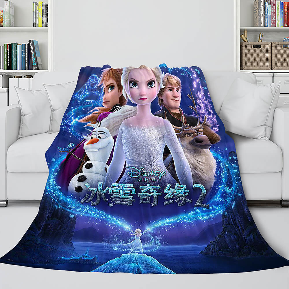 Frozen 2 Anna Elsa Flannel Fleece Blanket Throw Cosplay Blankets