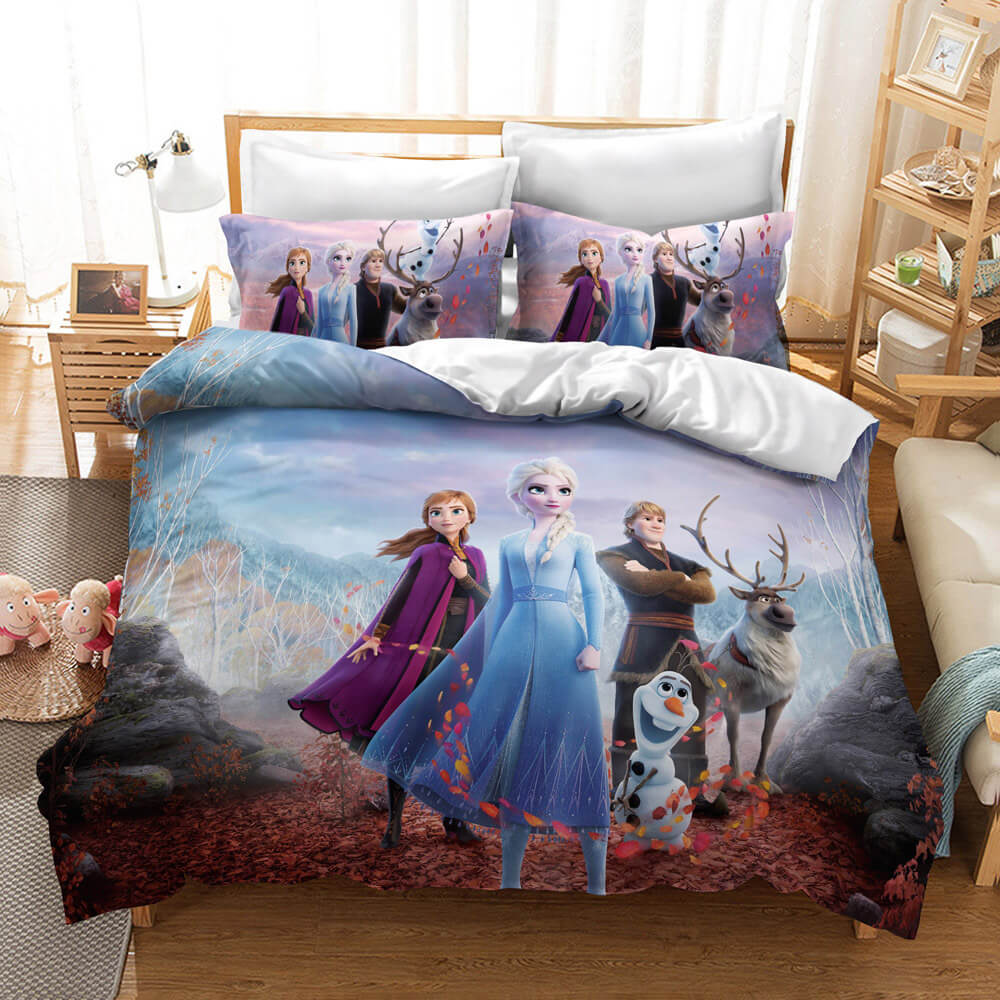 Frozen 2 Elsa Anna Bedding Set Quilt Duvet Covers Bed Sheets Sets