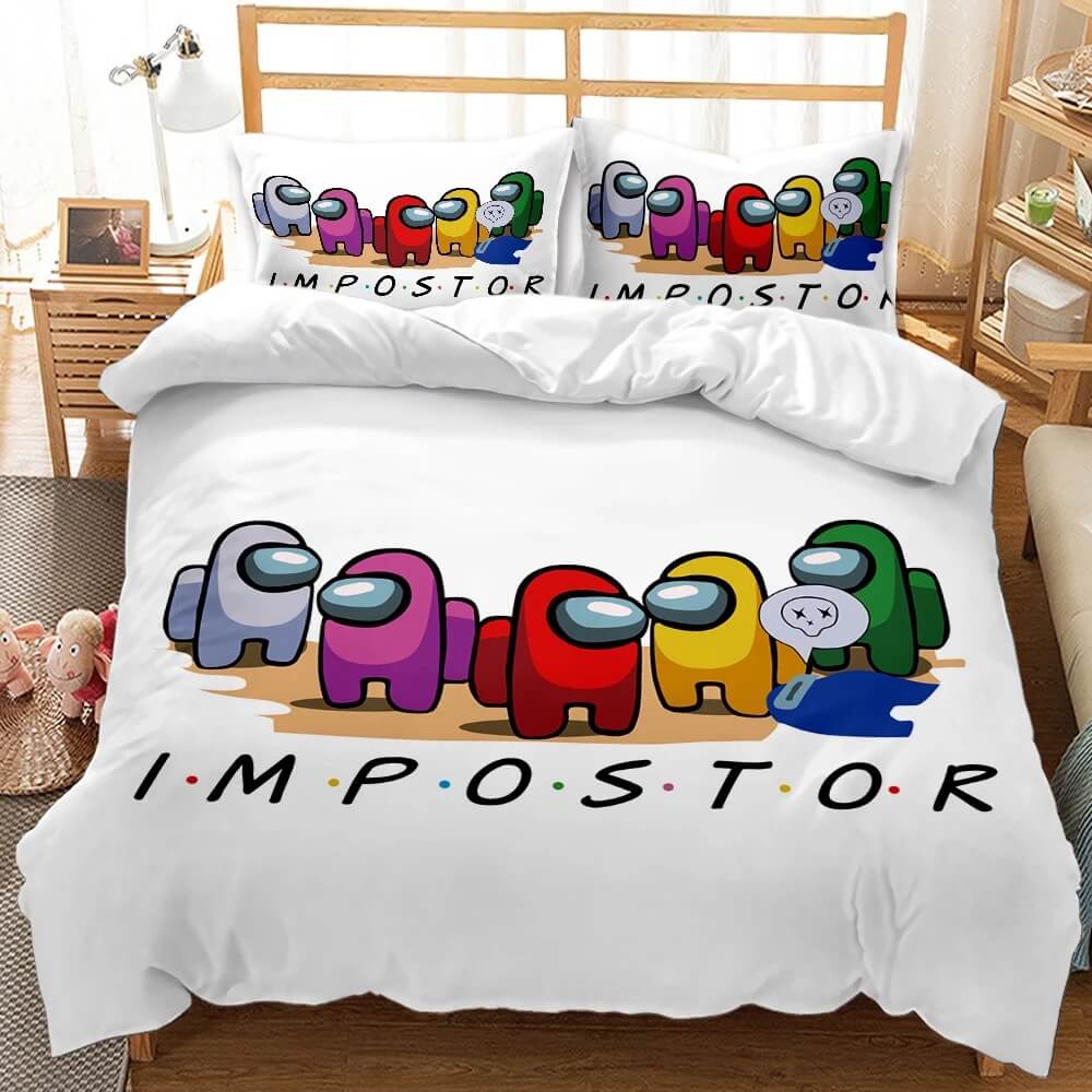 Game Among Us Kids Bedding Set Cosplay Quilt Duvet Covers Bed Sets