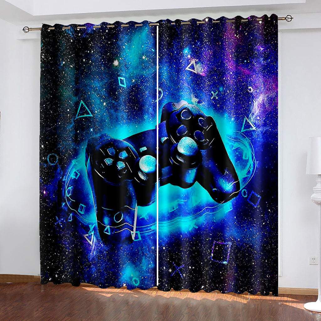 Game Controller Gamepad Curtains Blackout Window Treatments Drapes