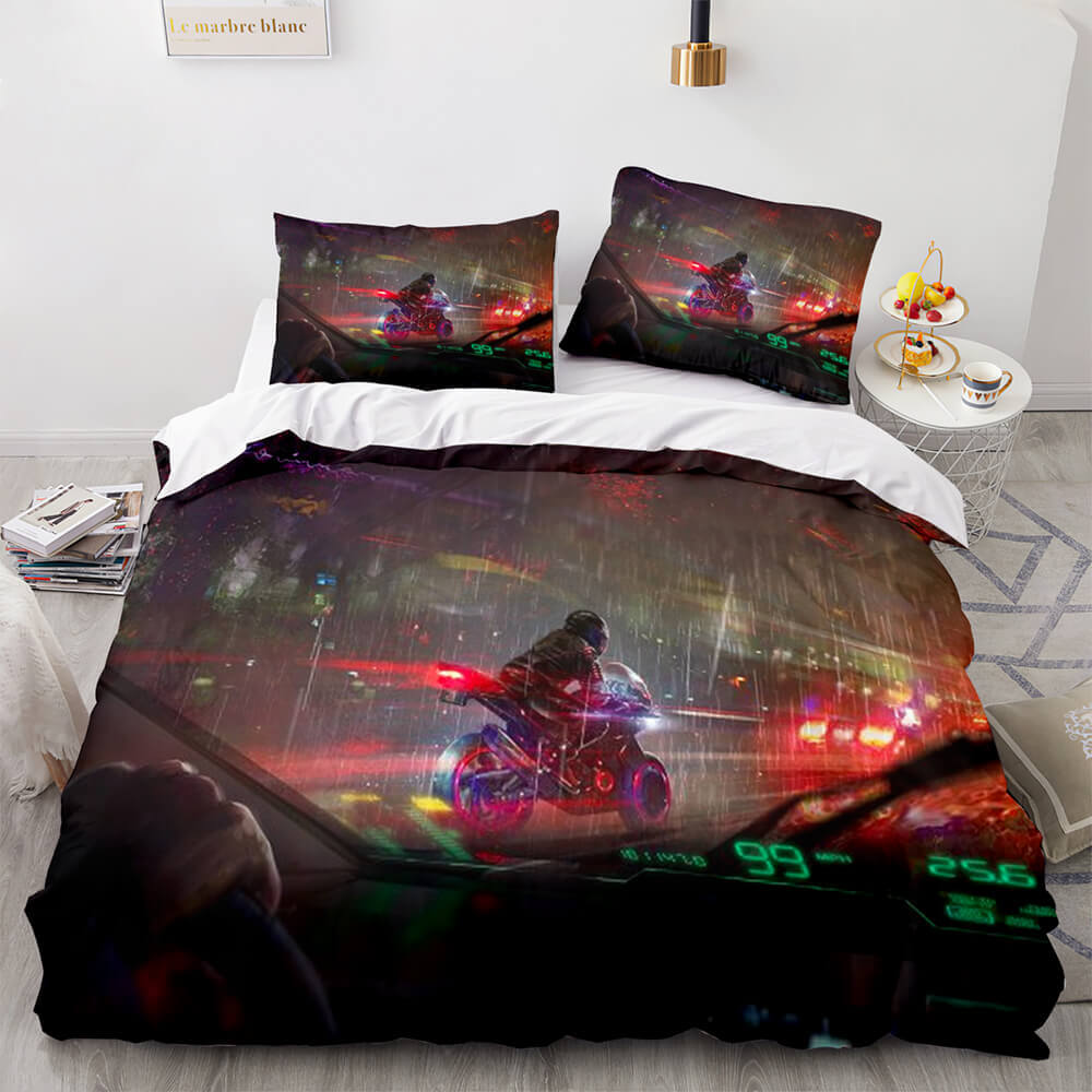 Game Cyberpunk 2077 Bedding Set Cosplay Duvet Cover Bed Sheet Sets