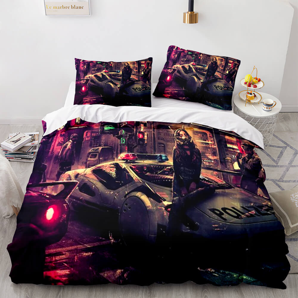 Game Cyberpunk 2077 Bedding Set Duvet Covers Bed Sheet Sets