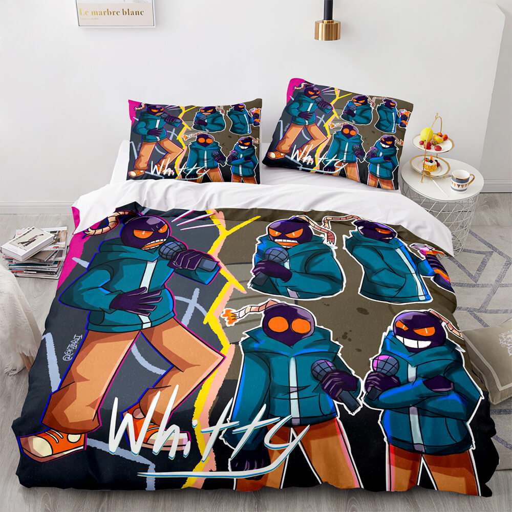 Game FNF Whitty Cosplay Bedding Set Quilt Duvet Covers Bed Sheets Sets