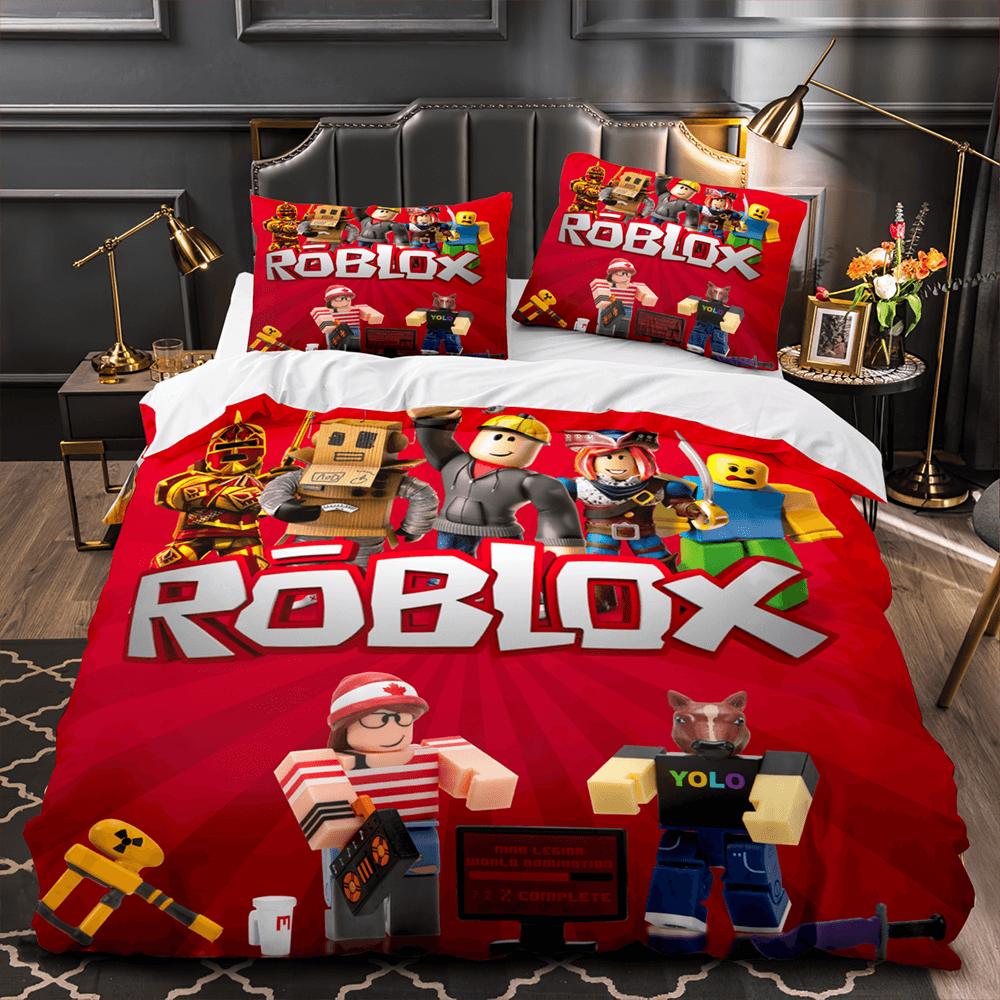 Game Roblox Bedding Set Quilt Duvet Cover Bed Sets Christmas Present