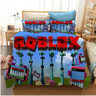 Game Roblox Cosplay Bedding Set Duvet Covers Bed Sheets Bedroom Decor