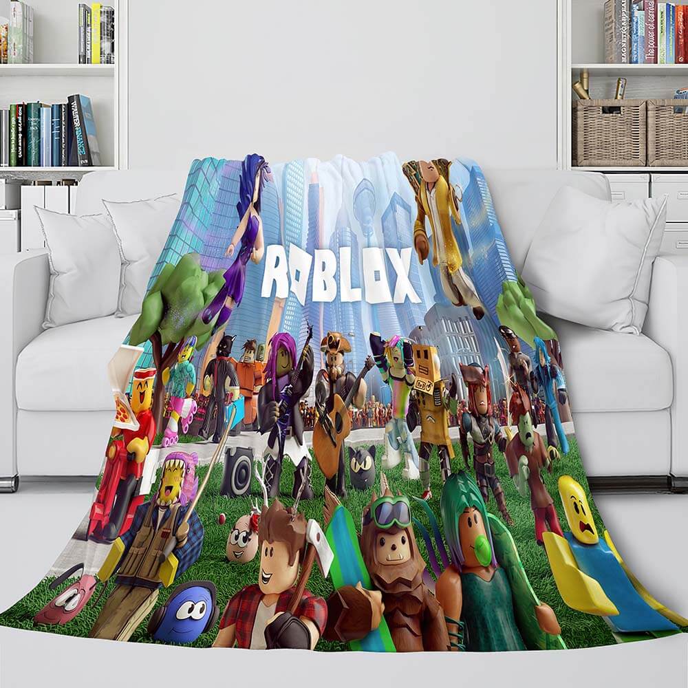 Game Roblox Cosplay Blanket Dunelm Bedding Soft Flannel Fleece Blanket