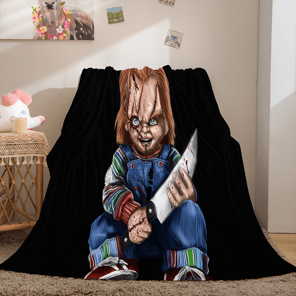 Halloween Horror Themed Child's Play Cosplay Flannel Fleece Blanket