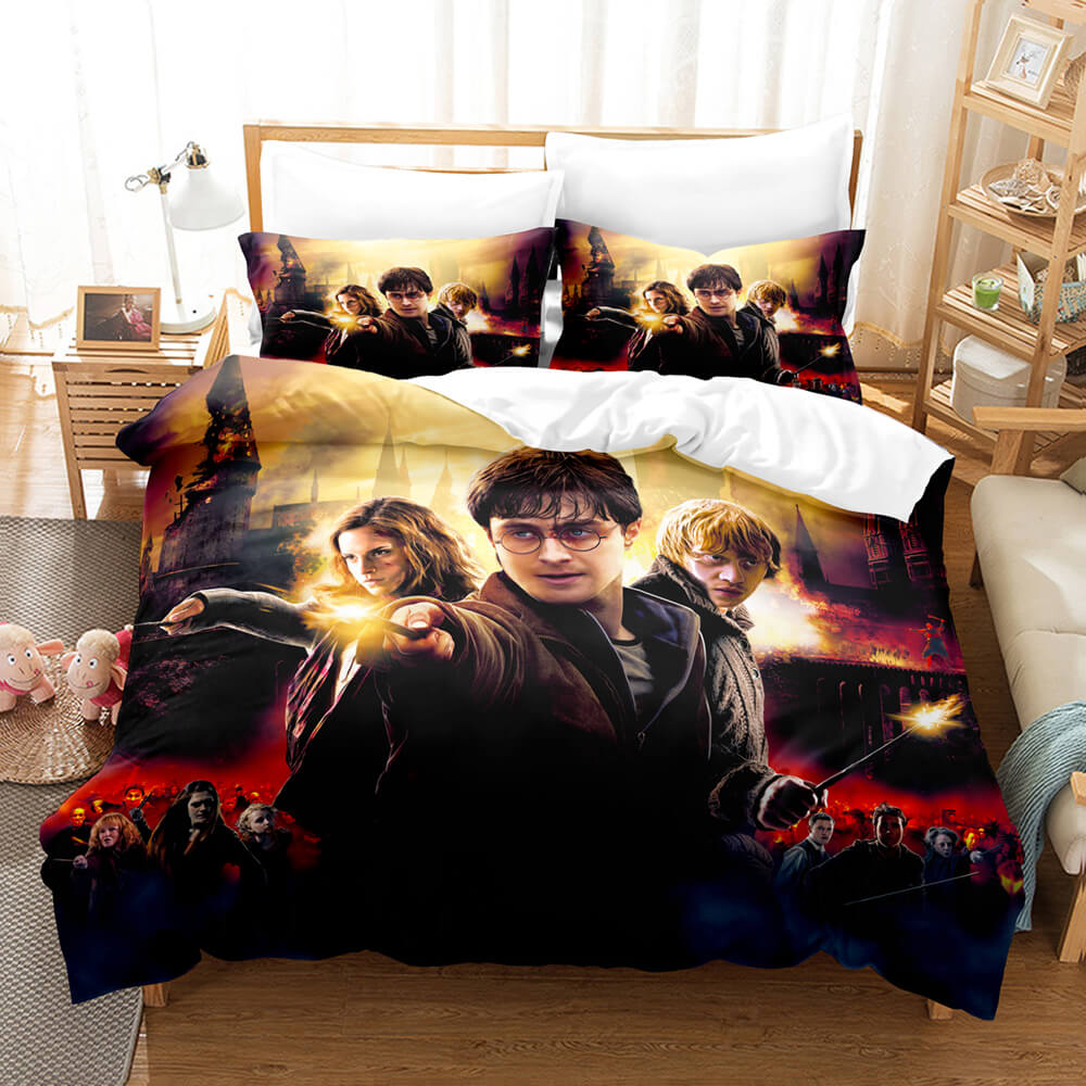 Harry Potter Cosplay Bedding Set Quilt Duvet Cover Bed Sheets Sets