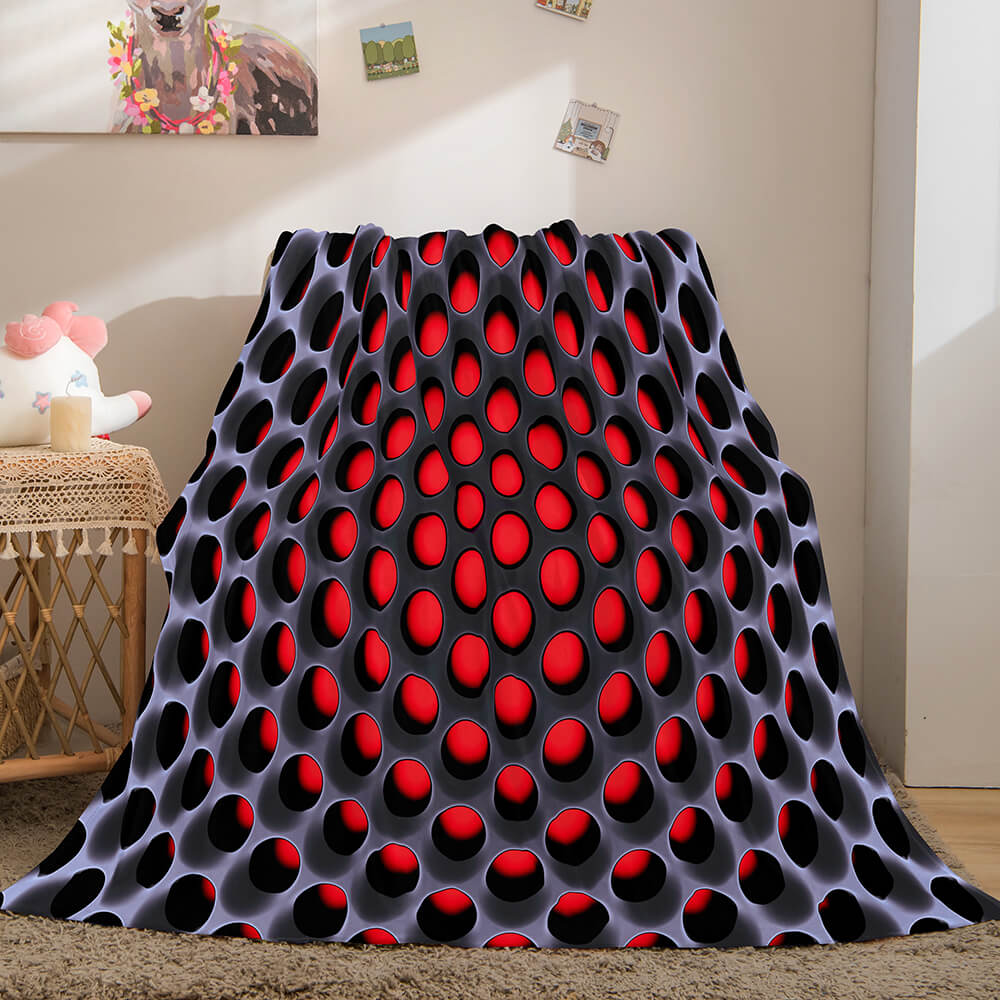 Honeycomb Shape Soft Flannel Fleece Blanket Dunelm Bedding Blankets