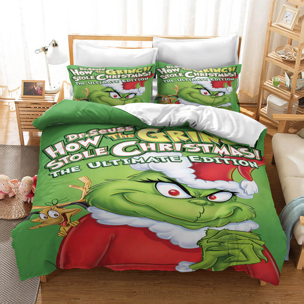 How the Grinch Stole Christmas Cosplay UK Bedding Set Duvet Cover Sets