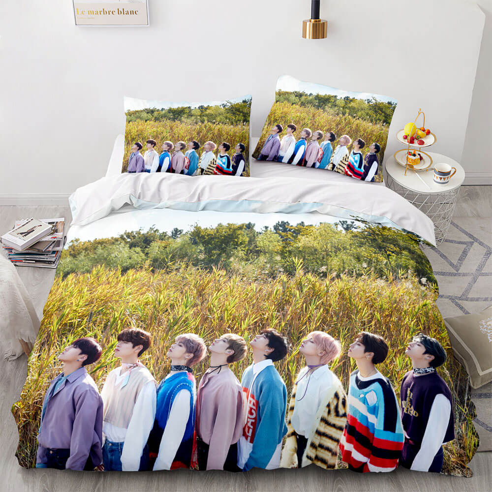 JYP Stray Kids Cosplay Soft Bedding Set Duvet Covers Bed Sheets Sets