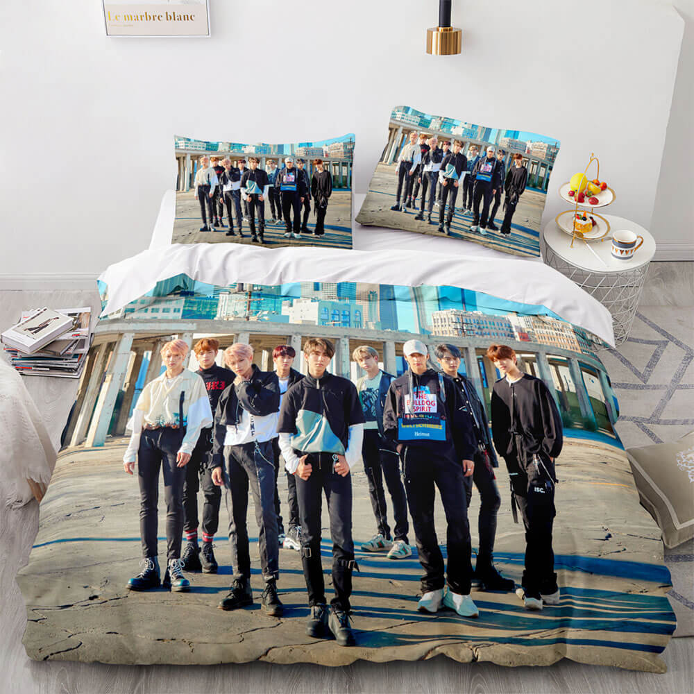 JYP Stray Kids Cosplay UK Bedding Set Quilt Duvet Cover Bed Sheets Sets