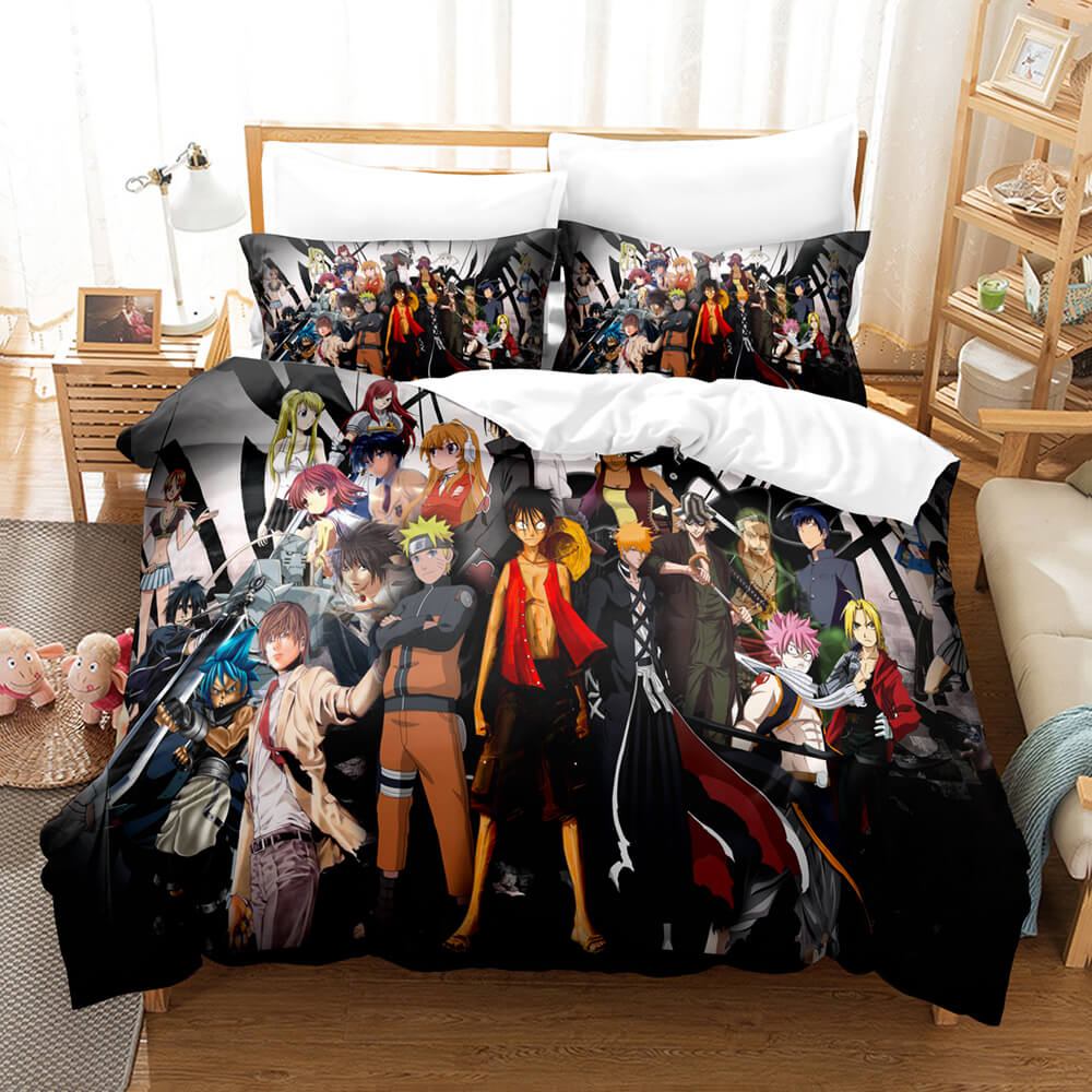 Japan Anime Naruto Cosplay Kids Bedding Set Quilt Duvet Cover Bed Sets